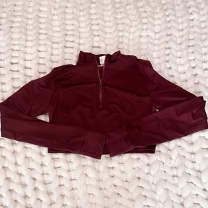 Cropped Long Sleeve Workout Top